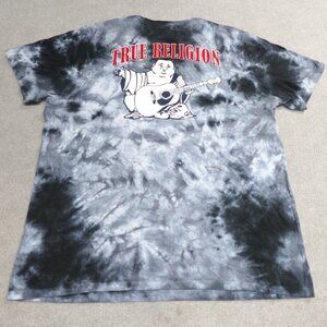 True Religion Black and Gray Tie-Dye Shirt